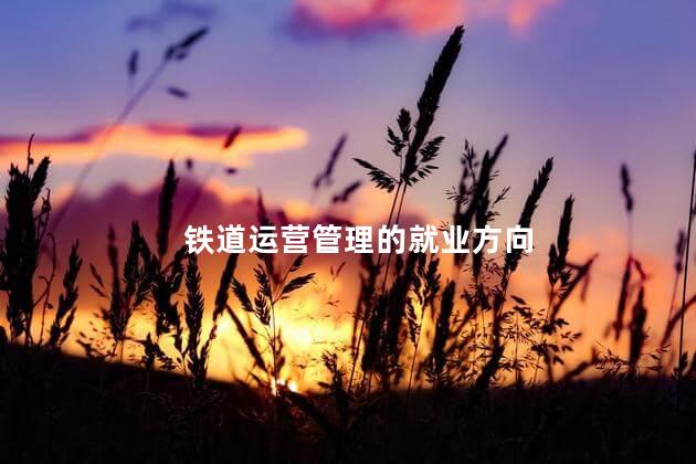 铁道运营管理的就业方向