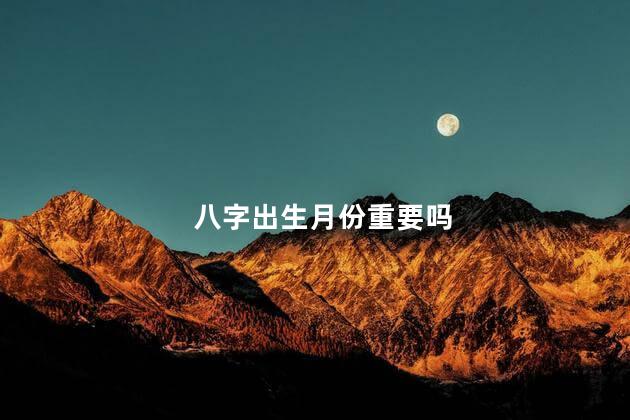 八字出生月份重要吗