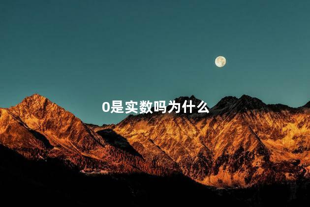 0是实数吗为什么