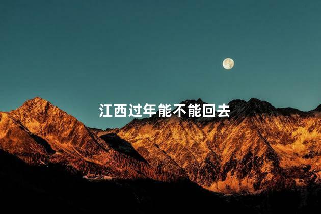 江西过年能不能回去