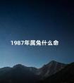 1987年属兔什么命 1987年是苦命兔还是富兔