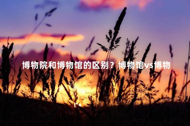 博物院和博物馆的区别？博物馆vs博物院：你真的知道它们有什么区别吗？